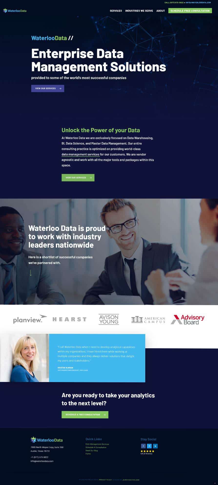 waterloo data web design