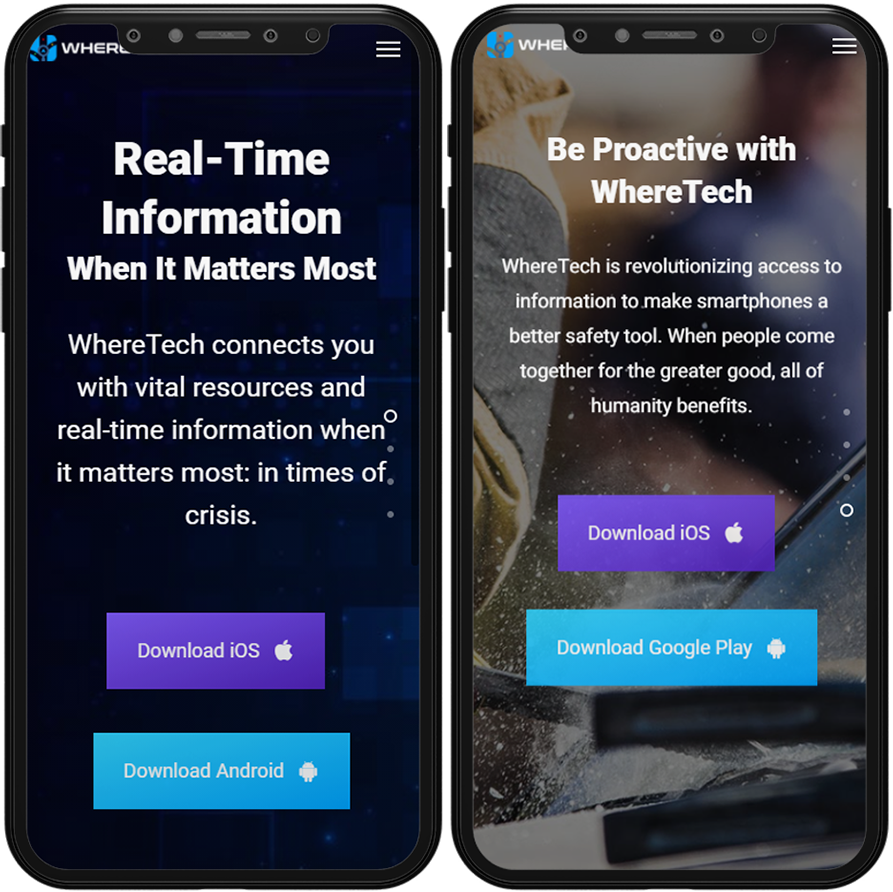wheretech mobile responsive website