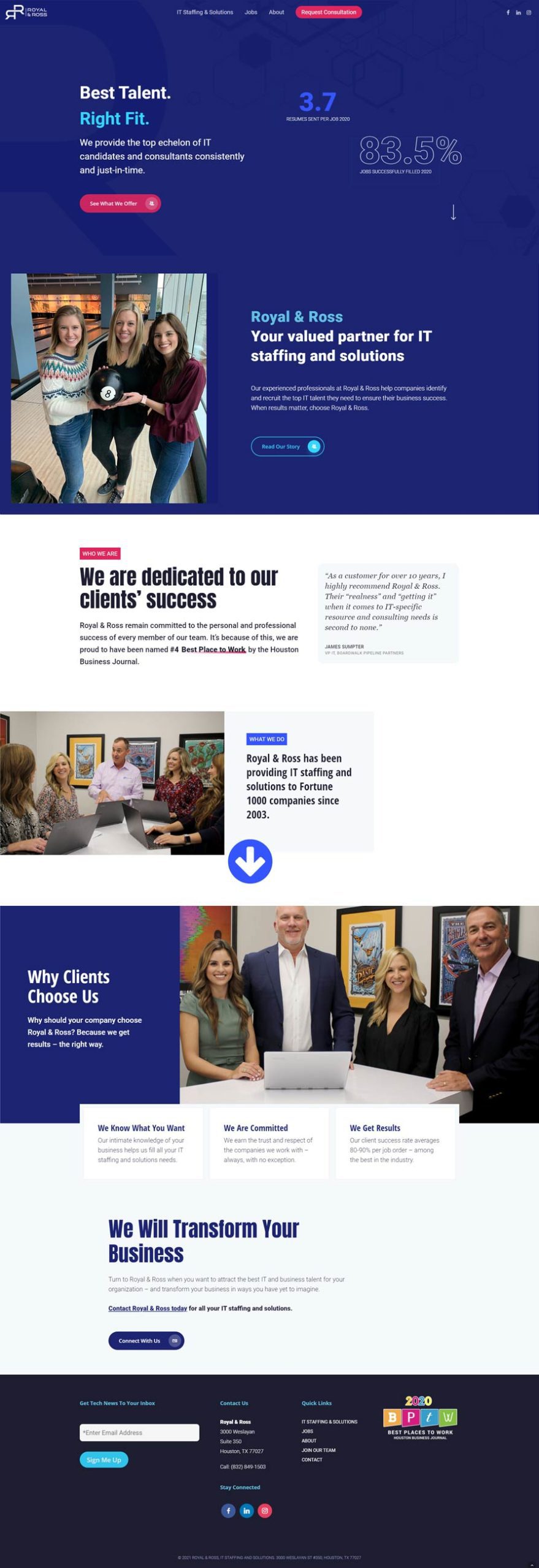 houston web design project