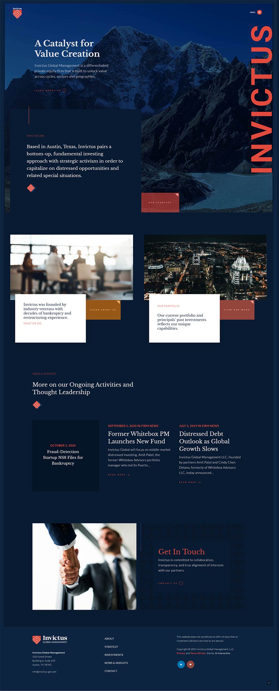 austin private equity web design
